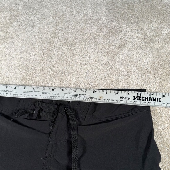 Kanu Surf Board Shorts Women 6 Black Cargo Pocket Lace Up Swim Trunks - Picture 4 of 6